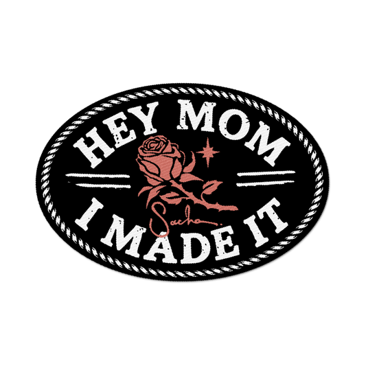 Hey Mom Rose Rope Patch (Black)